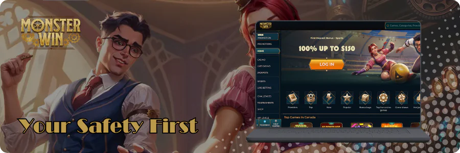 MonsterWin Casino security and responsible gambling tools